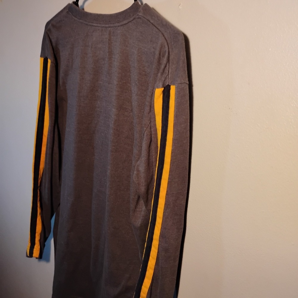 Pittsburgh Steelers NFL Apparel Long Sleeve Logo Sewn Stripe Sleeves Mens Large - Picture 14 of 16